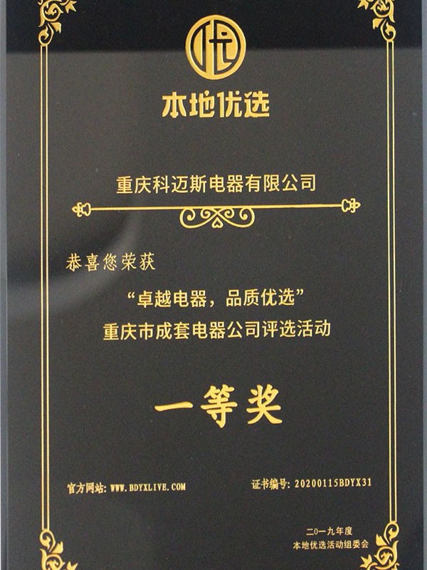 重庆市成套电器公司评选活动
